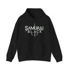 🧥 SAMURAI BLACK Heavy Armor Logo #4 Hoodie (Legacy Edition)