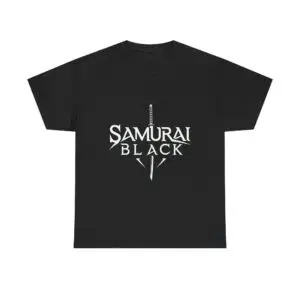 👕 SAMURAI BLACK Logo #4 Heavy Honor Cotton Tee (Legacy Edition)