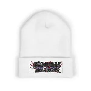 🧢 SAMURAI BLACK Logo #5 Beanie (Exclusive Embroidery Edition)